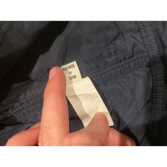 Moncler Blue Biker Jacket Navy Polyamide Logo Coat Size 110cm 5 Years - Picture 4 of 8